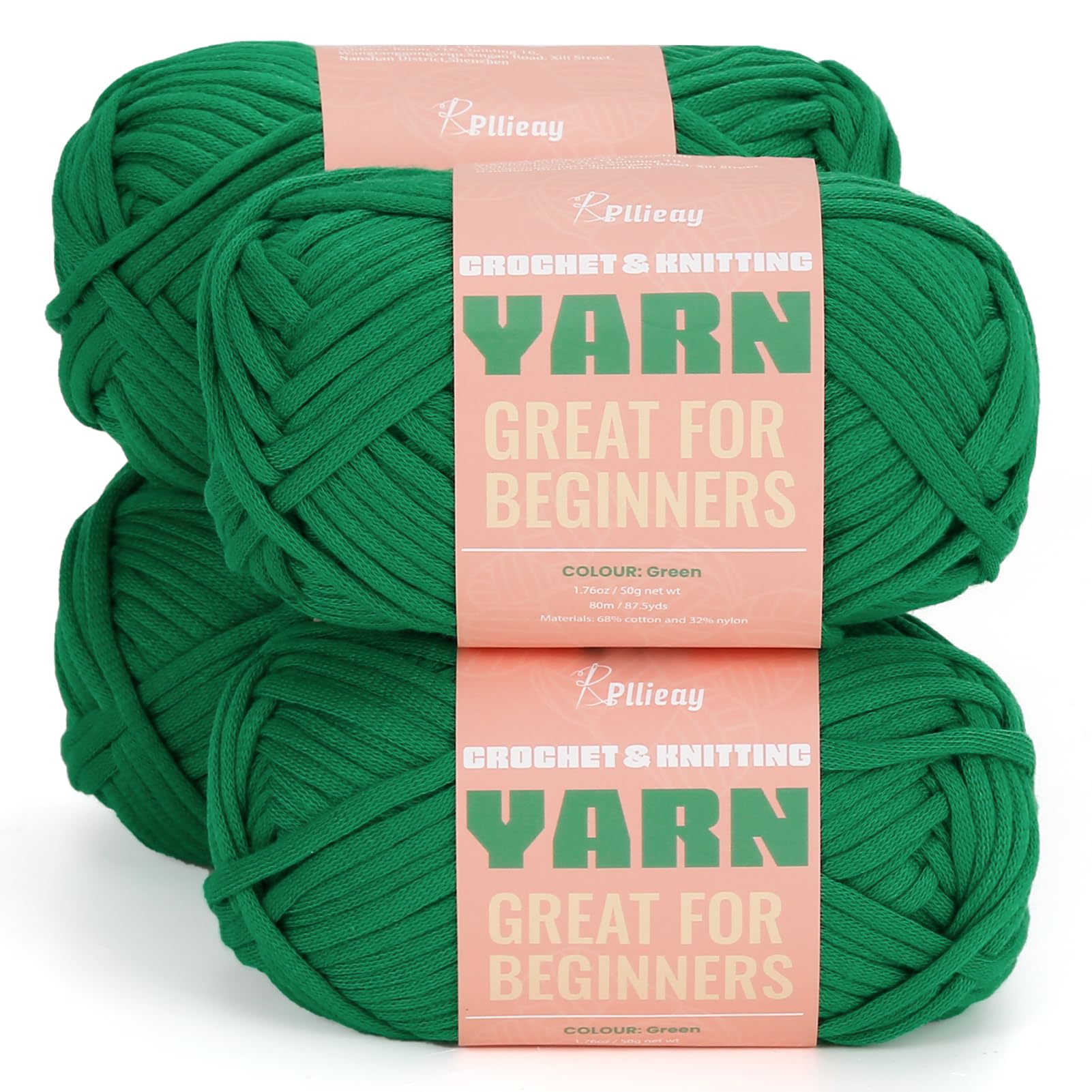  Pllieay Violet Cotton Yarn, 4x50g Crochet Yarn for Crocheting  and Knitting, Cotton Yarn for Beginners with Easy to See Stitches for  Beginners Crocheting and Knitting