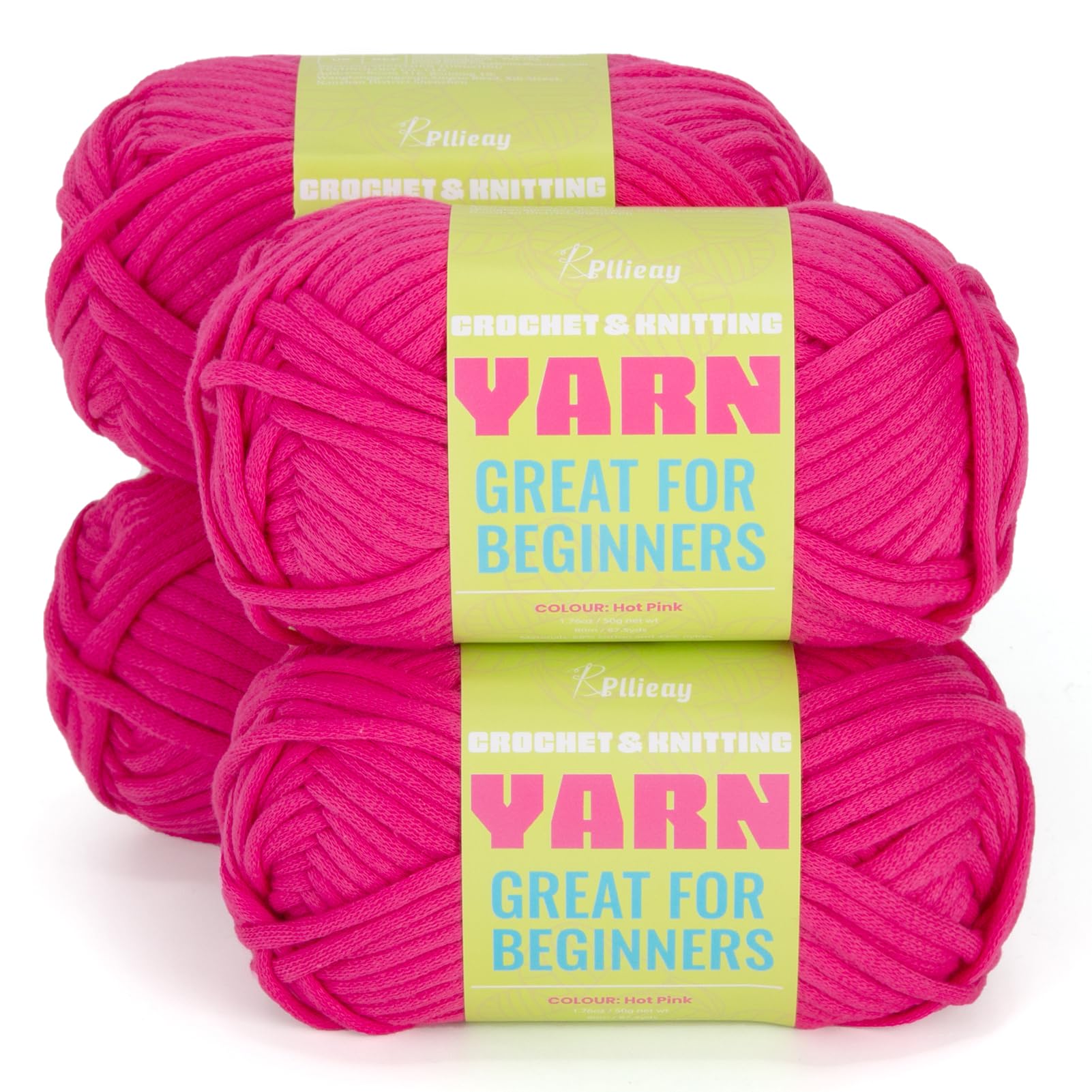  Pllieay Sage Yarn for Crocheting and Knitting (4x50g) Cotton  Yarn for Crocheting Crochet Knitting Yarn with Easy-to-See Stitches Yarn  for Beginners - Worsted Medium #4 Yarn - Cotton-Nylon Blend