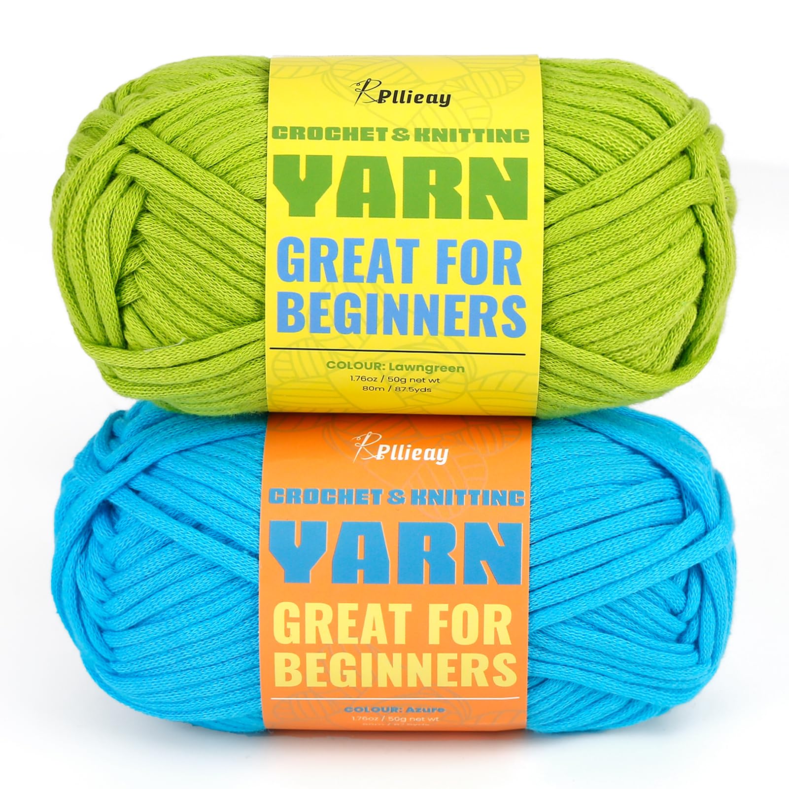 1pc 50g 80m Beginner Crochet Yarn Easy To Use Easy-to-See Stitches Cotton  Crochet Yarn